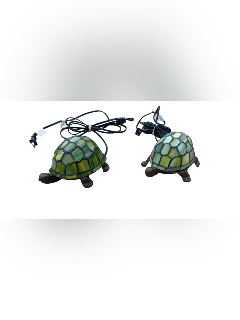 Tiffany-style turtle accent lamps set (2) - Picture 4 of 8